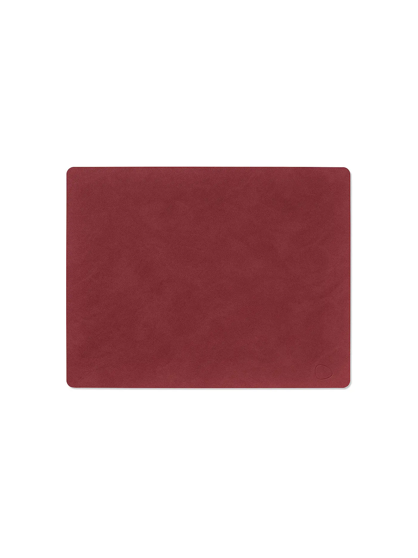 LIND DNA | Leder Platzset eckig NUPO 35x45cm Caviar | rot